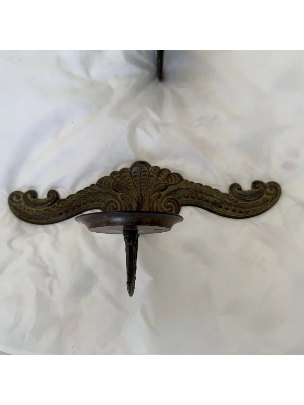 2 Rustic Cast Iron Candle Holder Wall Sconces Pillar Large Farmhouse
